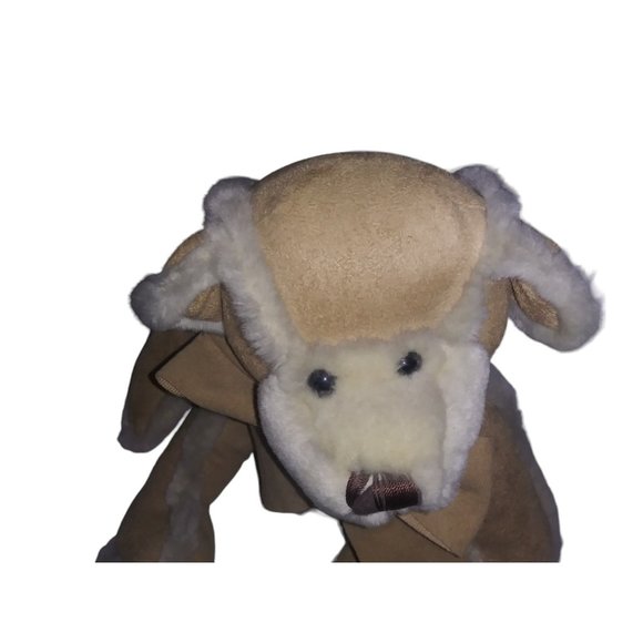 Bath & Body Works Gingerbread Stuffed Suede Tan Bear Christmas Plush Collectible - Picture 9 of 11